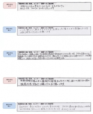 高校生保護者の声 拡大版